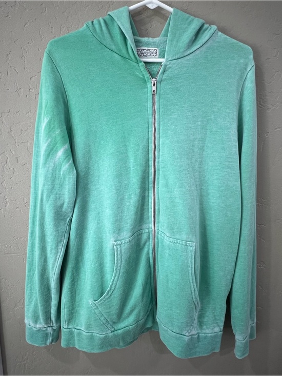 Lauren Moshi Tops - Lauren Moshi Mint Green Burnout Zip Hoodie, Size M. Never worn